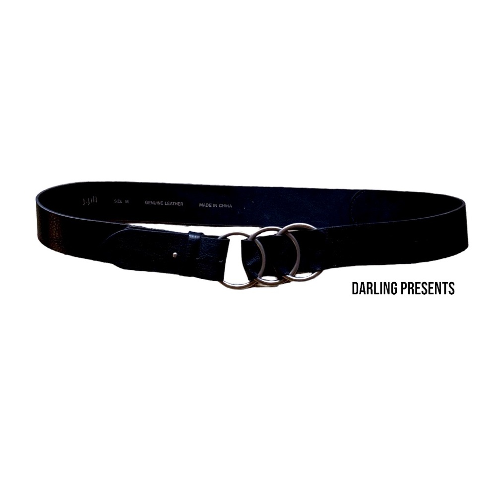 J Jill Triple Ring Buckle Belt Women Color Black Size M